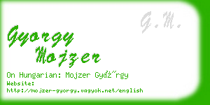 gyorgy mojzer business card